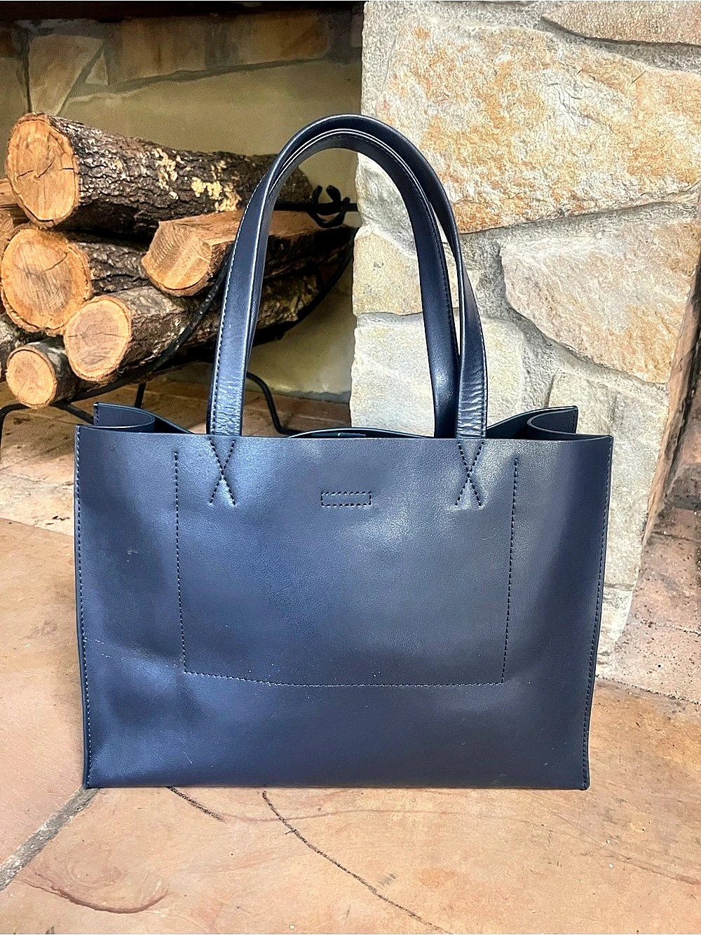 Banana Republic Structured Tote in Blue Like New